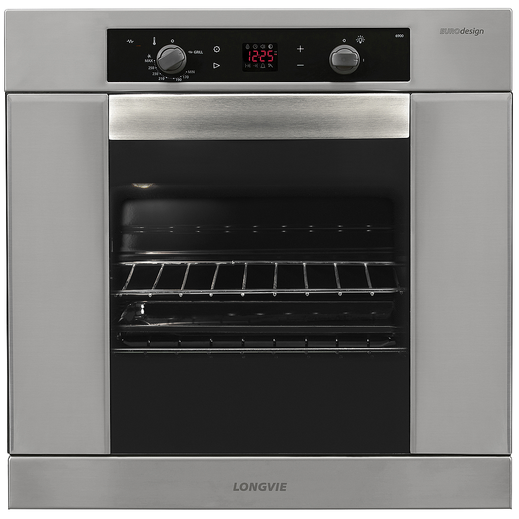 HORNO A GAS 68,5LTS - EFICIENCIA ENERGÉTICA A++ - CON GRILL, TIMER, TERMOSTATO, PROGRAMACIÓN TOUCH Y ENCENDIDO ELÉCTRICO - 60X60CM - ACERO INOXIDABLE - LONGVIE [H6900XT]
