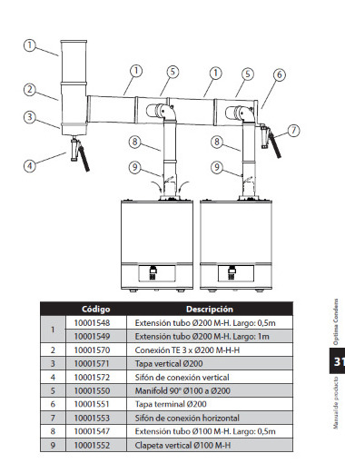 SIFON VERTICAL PARA INSTALACIONES CASCADA - PEISA [10001572]