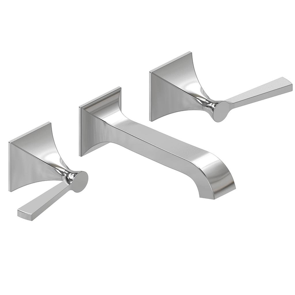 GRIFERÍA LAVATORIO DE PARED BICOMANDO NEW CASTLE ETS LEVER BLANCO - HIDROMET - 10 AÑOS DE GARANTÍA [51090BLBL]