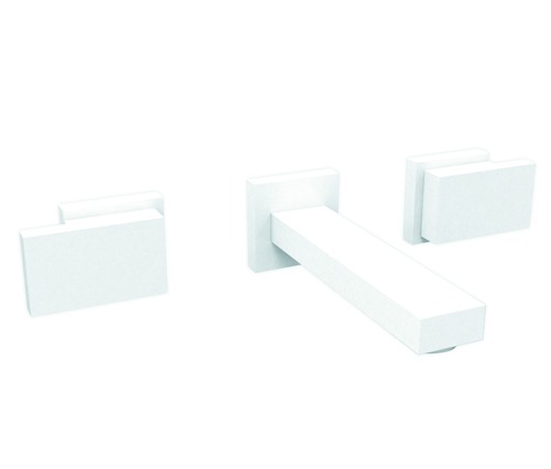 GRIFERÍA LAVATORIO DE PARED BICOMANDO BLOCK PLANE BLANCO - HIDROMET - 10 AÑOS DE GARANTÍA [34090BLBL]