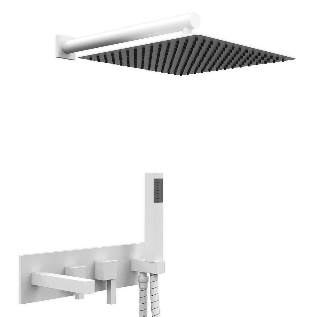 GRIFERÍA DUCHA INTEGRAL MONOCOMANDO ONE BLOCK BLANCO - HIDROMET - 10 AÑOS DE GARANTÍA [3518BLBL]