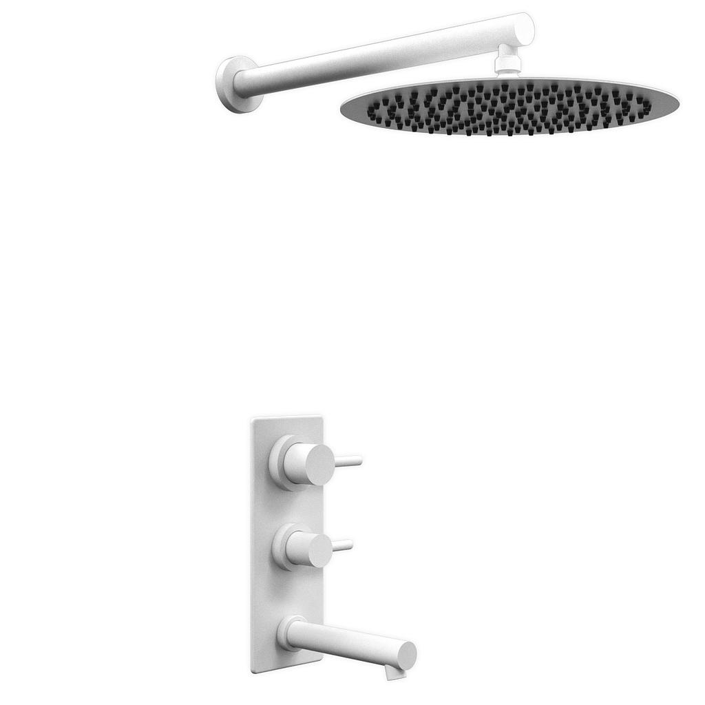 GRIFERÍA DUCHA MONOCOMANDO CON TRANSFERENCIA ONE BLANCO - HIDROMET - 10 AÑOS DE GARANTÍA [3003BLBL]