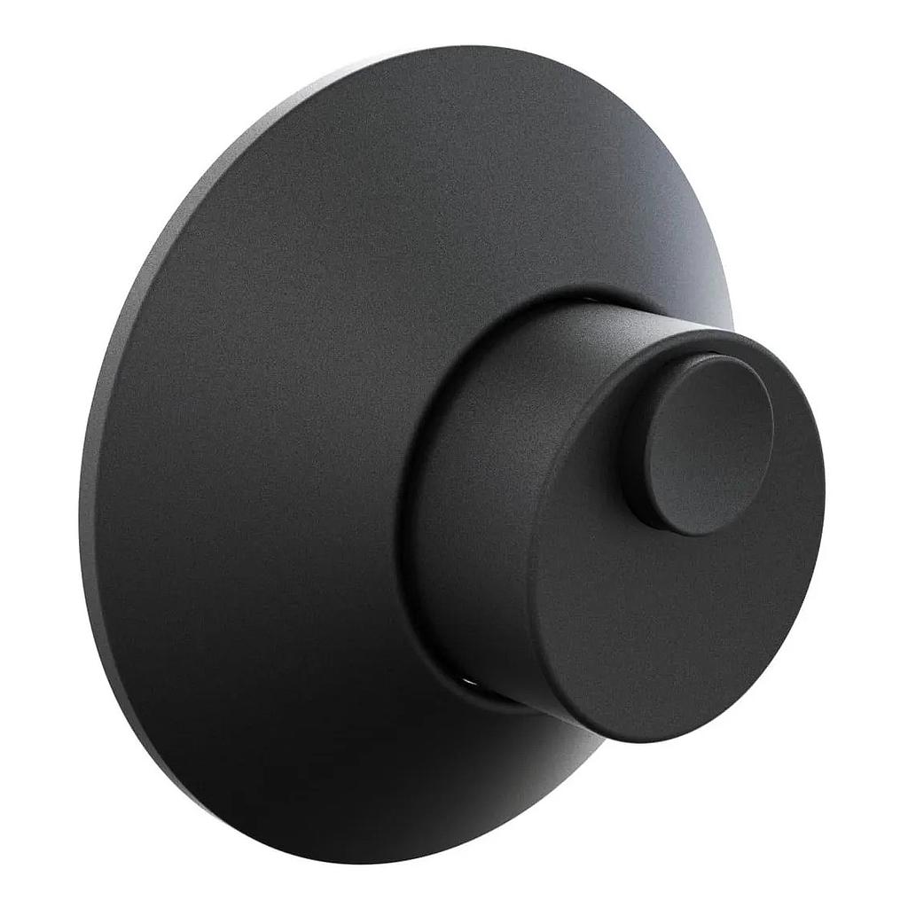 VÁLVULA DESCARGA INODORO REDONDA CON CORTE DOBLE ACCION NEGRO -  HIDROMET [942NEGR]