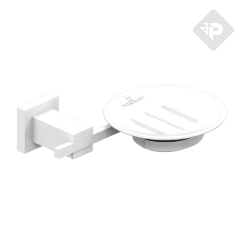 ACCESORIO JABONERA GEOMETRY BLANCO -  HIDROMET [2821BLBL]