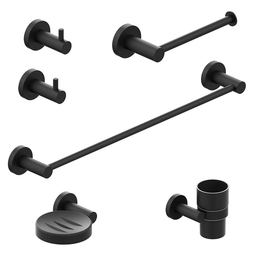 KIT 6 PIEZAS DYNAMIC NEGRO -  HIDROMET [8582NEGR]