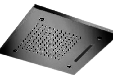 GRIFERÍA DUCHA EMBUTIDA CON LAMA 380mm NEGRO - HIDROMET - 10 AÑOS DE GARANTÍA [1911NEGR]