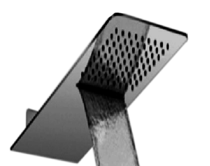 GRIFERÍA DUCHA DE PARED CON LAMA RECTANGULAR SLIM NEGRO - HIDROMET - 10 AÑOS DE GARANTÍA [1915NEGR]