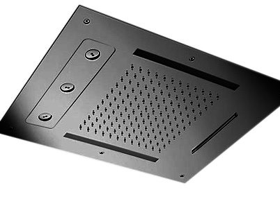 GRIFERÍA CROMOTERAPIA CON LED, LAMA Y ROTADORES NEGRO - HIDROMET [1916NEGR]