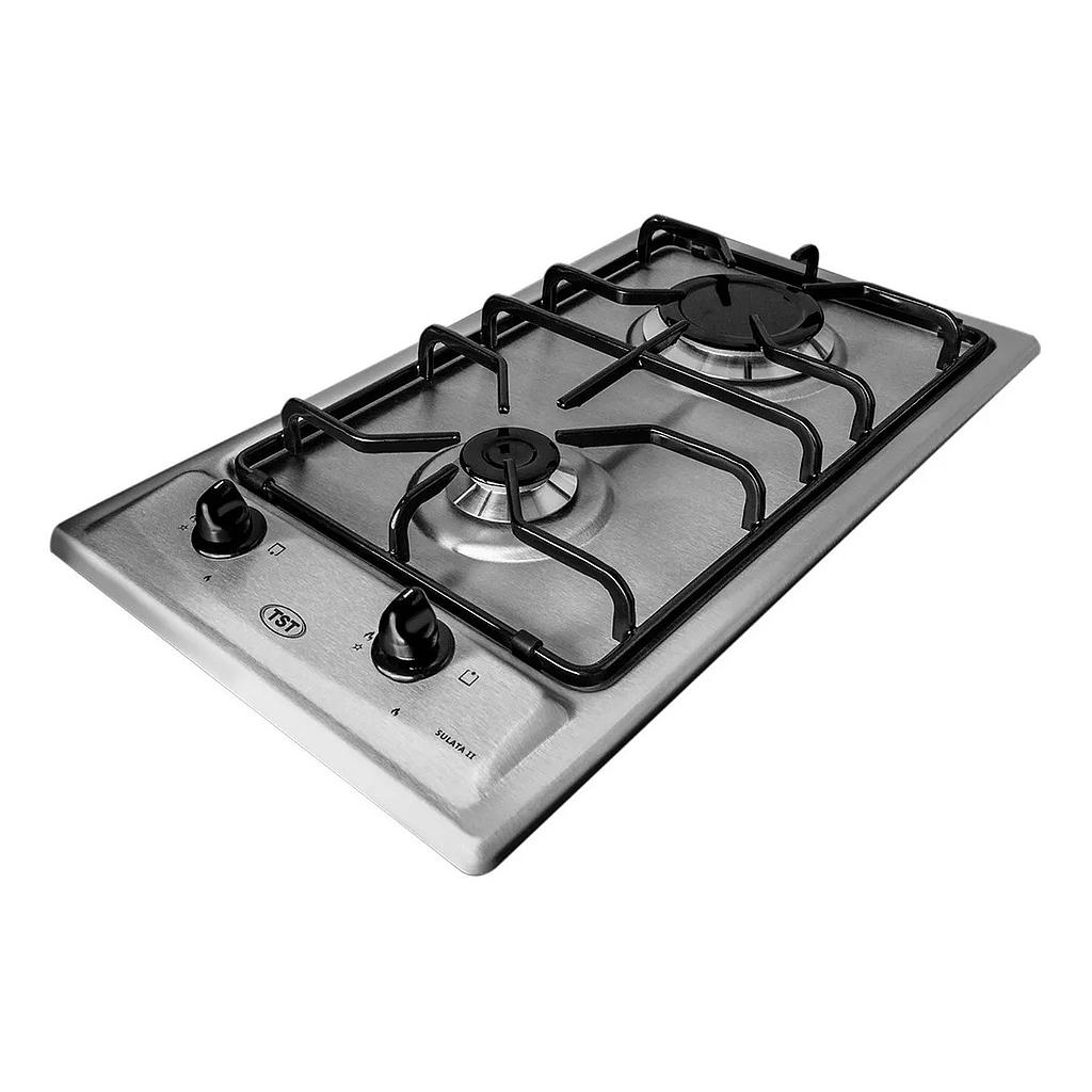 ANAFE A GAS EMPOTRABLE SULATA 2 HORNALLAS ACERO INOXIDABLE - TST [20-2]