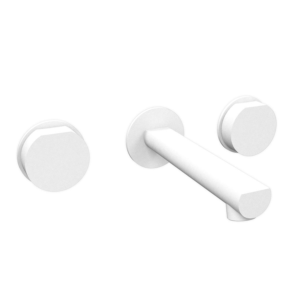 [26423] GRIFERÍA LAVATORIO DE PARED BICOMANDO LUXURY BLANCO - HIDROMET - 10 AÑOS DE GARANTÍA [15090BLBL]