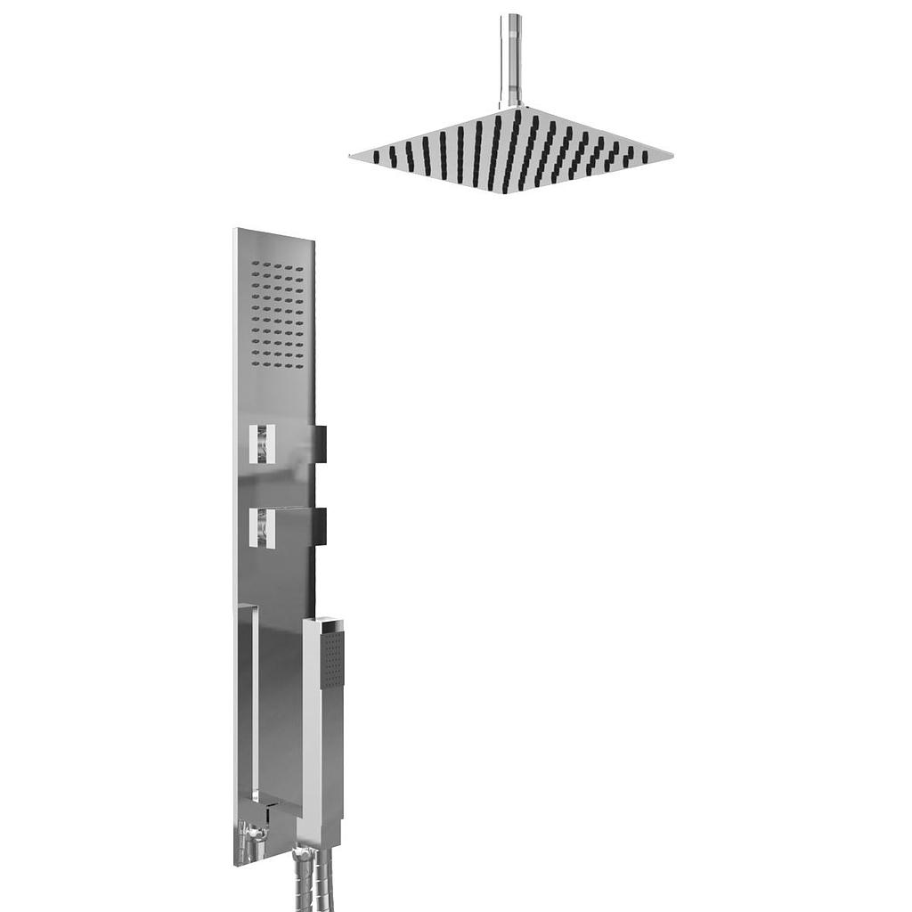 [26436] COLUMNA INTEGRAL 650 VOL CUADRADO CON DUCHA TECHO BLANCO - HIDROMET - 10 AÑOS DE GARANTÍA [87738BLBL]