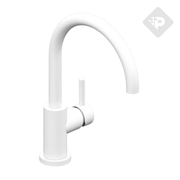 [26567] GRIFERÍA COCINA MONOCOMANDO DISCOVERY PICO CURVO BLANCO - HIDROMET - 10 AÑOS DE GARANTÍA [905BLBL]