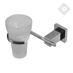 [26616] ACCESORIO PORTA CEPILLO GEOMETRY CROMO -  HIDROMET [02811CRCR]