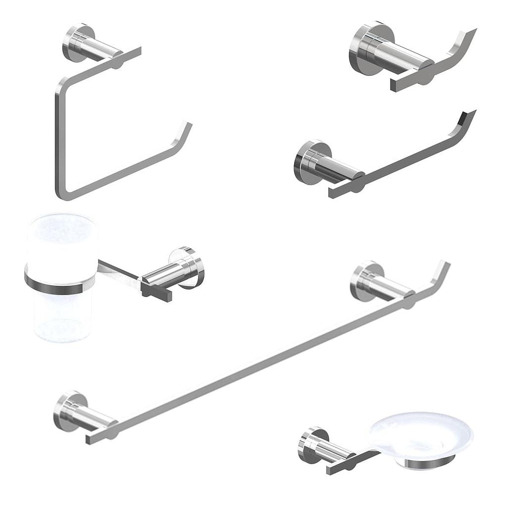 [26687] KIT 6 PIEZAS LOOK CROMO -  HIDROMET [03182CRCR] DISCONTINUO