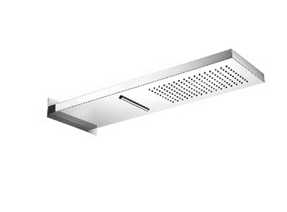 [26753] GRIFERÍA DUCHA DE PARED CON LAMA RECTANGULAR BLANCO - HIDROMET - 10 AÑOS DE GARANTÍA [1914BLBL]