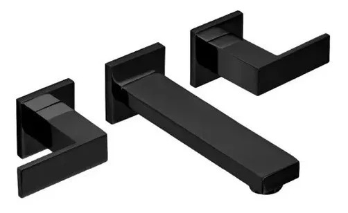 [27115] GRIFERÍA BICOMANDO LEVEL LAVATORIO DE PARED NEGRO - PIAZZA [21203NE]