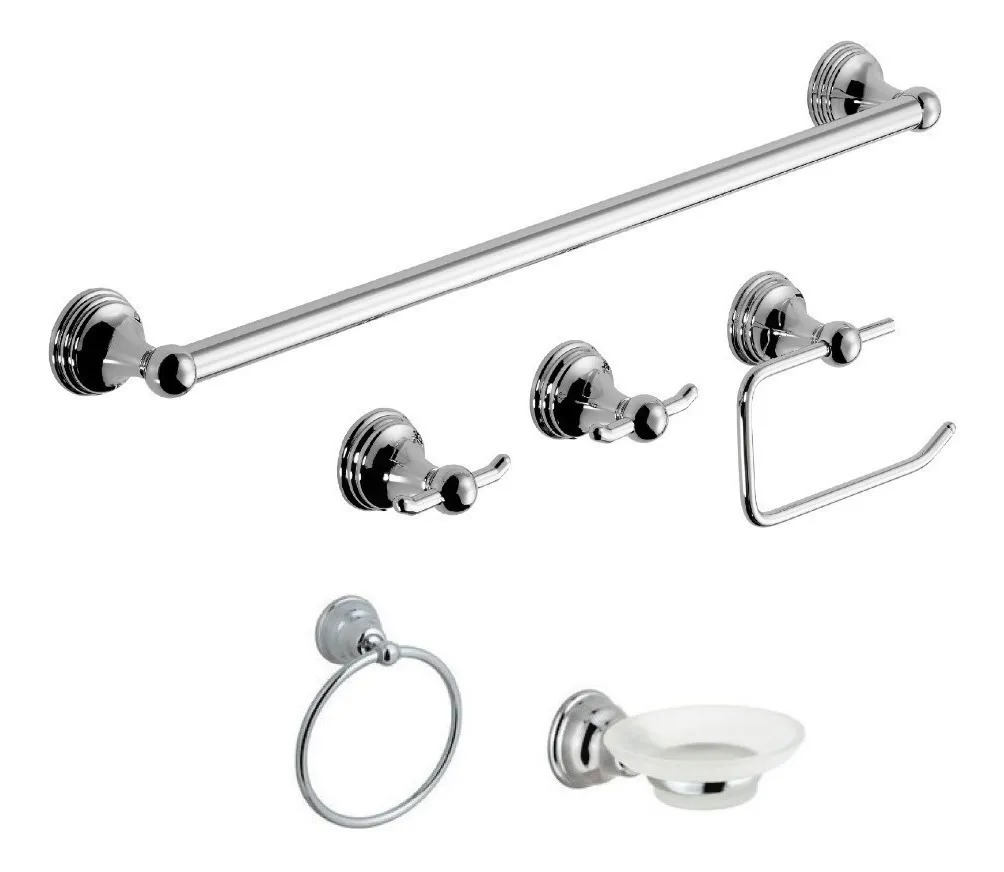 [27126] ACCESORIOS SET KISS PLUS 6 PIEZAS CROMADO - HYDROS  [50063111]