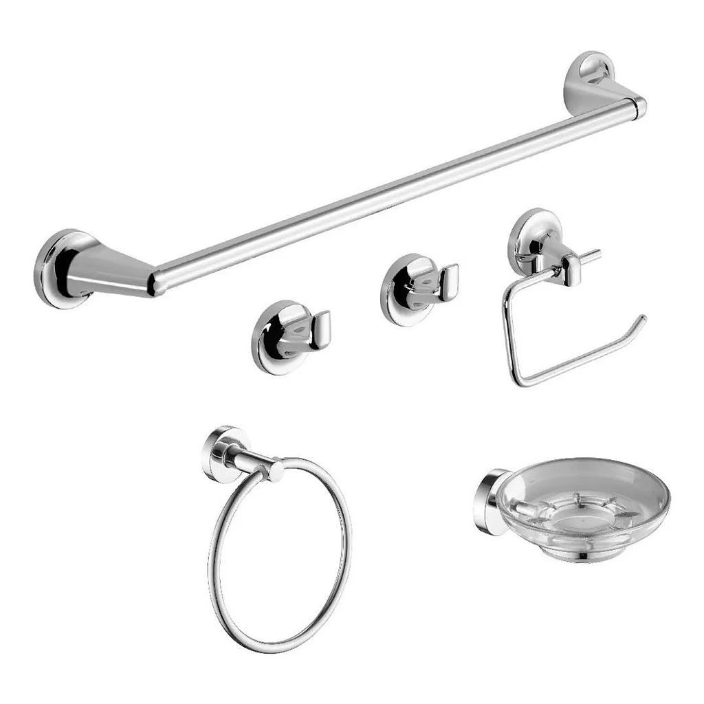 [27127] ACCESORIOS SET NOVA 6 PIEZAS CROMADO - HYDROS  [50066111]