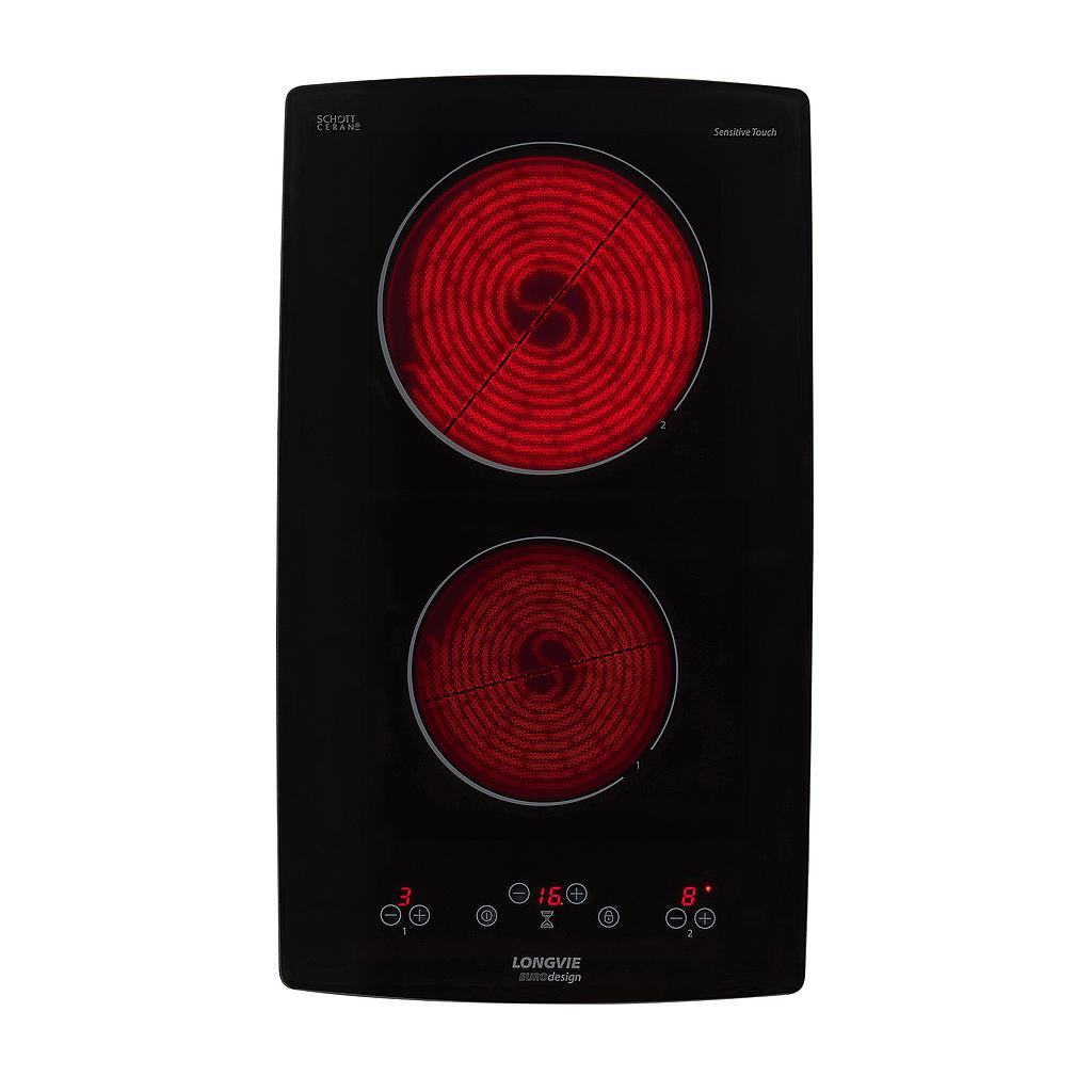 [27235] ANAFE ELÉCTRICO VITROCERÁMICO 2 HORNALLAS SENSITIVE TOUCH - DISCONTINUO - LONGVIE [AVST330K]