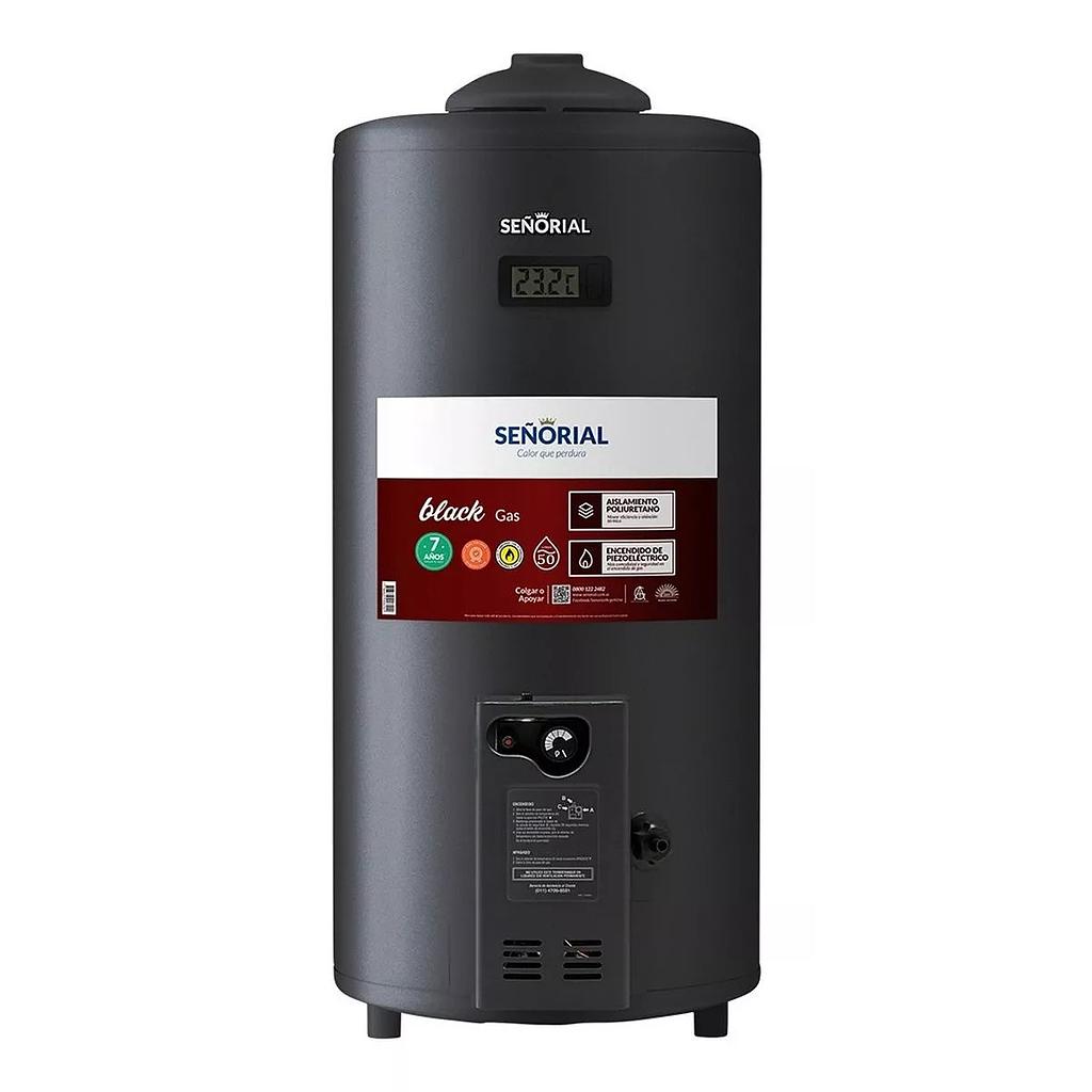 [27459] TERMOTANQUE MULTIGAS BLACK 75l PARA COLGAR/APOYAR CONEXIÓN SUPERIOR/INFERIOR - SEÑORIAL [TSBG-75]