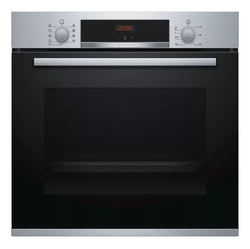 [27653] HORNO ELÉCTRICO 71LTS - EMPOTRABLE EFICIENCIA ENERGÉTICA A+ - CON LUZ, TIMER, DISPLAY DIGITAL , 4 FUNCIONES Y TRIPLE CRISTAL - 60X60CM - ACERO INOXIDABLE - BOSCH [HBA512ES0]
