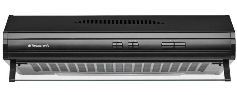 [27667] PURIFICADOR TURBOTRONIC 60CM - 1 MOTOR - 3 VELOCIDADES - ABSORCION 200M3/H - COMANDOS DESLIZABLES - NEGRO - SPAR [3711-TUR]