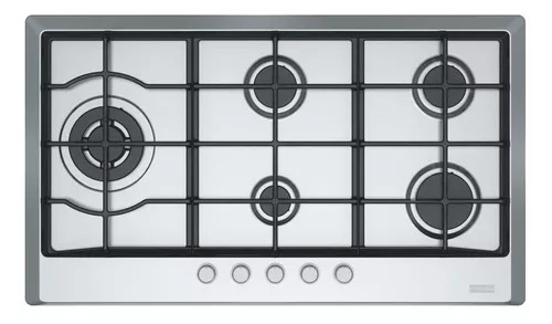 [27701] ANAFE A GAS 5 HORNALLAS 90CM FHM 905 - 1 TRIPLE CORONA - ACERO -SPAR [6600-123]