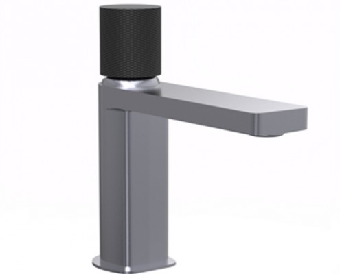 [27837] GRIFERÍA LAVATORIO MONOCOMANDO TEXTURE CROMO NEGRO - HIDROMET - 10 AÑOS DE GARANTÍA [9801CRNE]