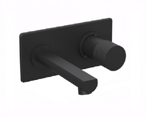 [27858] GRIFERÍA LAVATORIO DE PARED MONOCOMANDO TEXTURE NEGRO - HIDROMET - 10 AÑOS DE GARANTÍA [9880NEGR]