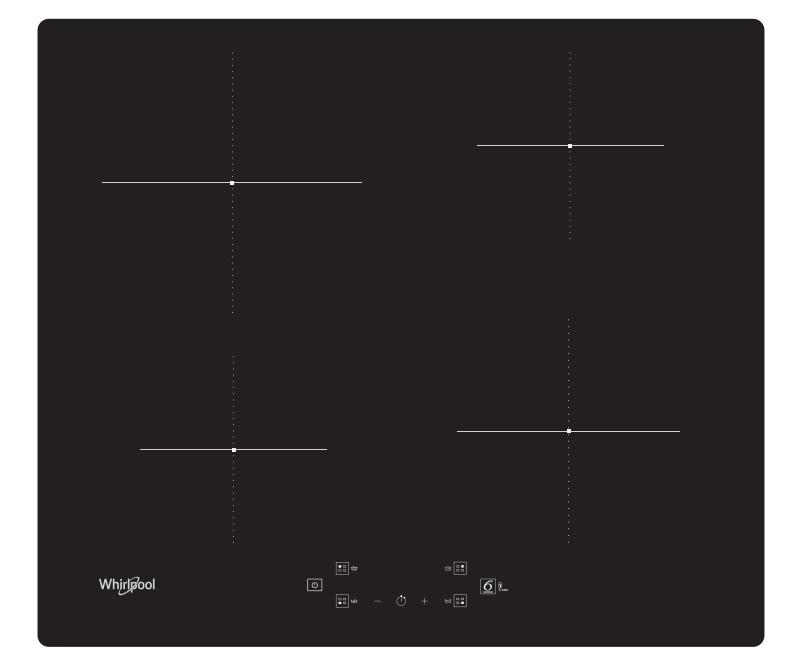 [28054] ANAFE VITROCERÁMICO INDUCCIÓN 4 HORNALLAS NEGRO - WHIRLPOOL [ACM807/BA]