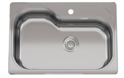 [28311] PILETA SIMPLE LUXOR COMPACT SI71 - ACERO 304  - PULIDO ESTANDAR -  JOHNSON [LUXOR SI71 A]