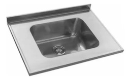 [28475] MESADA CON PILETA LN50N 80CM - SOPAPA CESTILLO - ACERO 304  - JOHNSON [Mesada 80 con LN]
