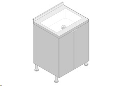 [28494] KIT BAJO LAVADERO ACERO 60-RPT BCO LISO - JOHNSON