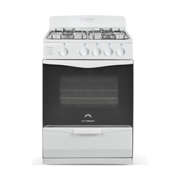 [28575] COCINA MULTIGAS 4 HORNALLAS CON REJILLAS DIVIDIDAS  - EFICIENCIA ENERGÉNITCA A+ - CRISTAL TEMPLADO - PARRILLA - ENLOZADO DE HORNO EASY CLEAN - BLANCO - ORMAY [MAXI]