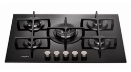 [29726] ANAFE EMPOTRABLE A GAS 5 HORNALLAS - VIDRIO TEMPLADO 73 CM - WHIRLPOOL [GOA7523NBAG]