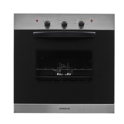 [31388] HORNO ELÉCTRICO 56LTS -  EFICIENCIA ENERGÉTICA: D  - CON LUZ, TIMER, TERMOSTATO, 5 FUNCIONES Y DOBLE VIDRIO TEMPLADO - 60X60CM - ACERO INOXIDABLE - LONGVIE [HE1500X]
