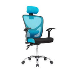[31413] SILLA DE OFICINA ERGONOMICA COLOR CELESTE [OB-SO6]