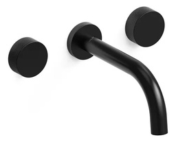 [32126] GRIFERÍA LAVATORIO BICOMANDO DE PARED TEXTURE NEGRA - HIDROMET [9890NEGR]