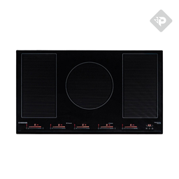 [32161] ANAFE DE INDUCCION DE 5 ZONAS CON DETECCION DE ZONAS Y BISEL FRONTAL NEGRO DE 90cm - NODOR [ISN9223BK]
