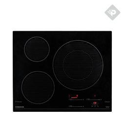 [32162] ANAFE DE INDUCCION DE 3 ZONAS CON DETECCION DE ZONAS Y BISEL FRONTAL NEGRO DE 60cm - NODOR [ISN6323BK]