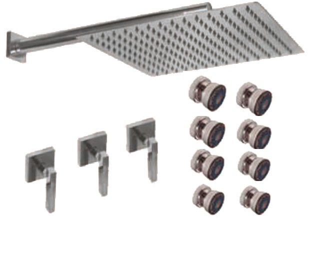 [23753] GRIFERÍA DUCHA 2 VIAS BICOMANDO CON ESCOCESA BLOCK LEVER CROMO - HIDROMET - 10 AÑOS DE GARANTÍA [03467CRCR]