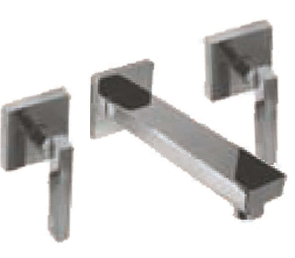 [23754] GRIFERÍA LAVATORIO DE PARED BICOMANDO BLOCK LEVER CROMO - HIDROMET - 10 AÑOS DE GARANTÍA [03490CRCR]