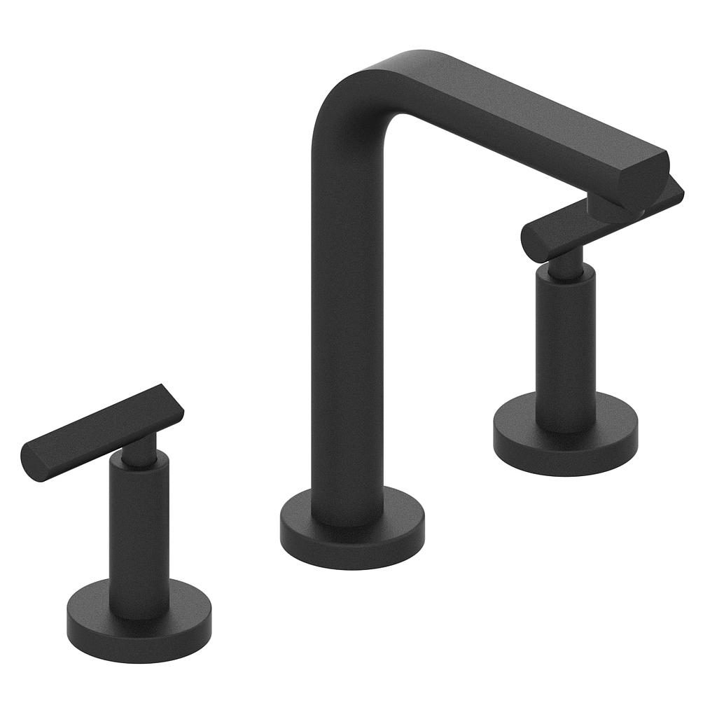 [23839] GRIFERÍA LAVATORIO BICOMANDO FLAT LEVER NEGRO - HIDROMET - 10 AÑOS DE GARANTÍA [84106NEGR]