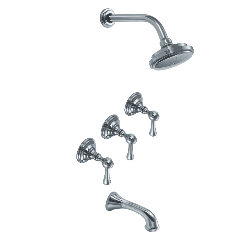 [23860] GRIFERÍA DUCHA BICOMANDO CON TRANSFERENCIA BEVERLY LEVER CROMO - HIDROMET - 10 AÑOS DE GARANTÍA [00408CRCR]