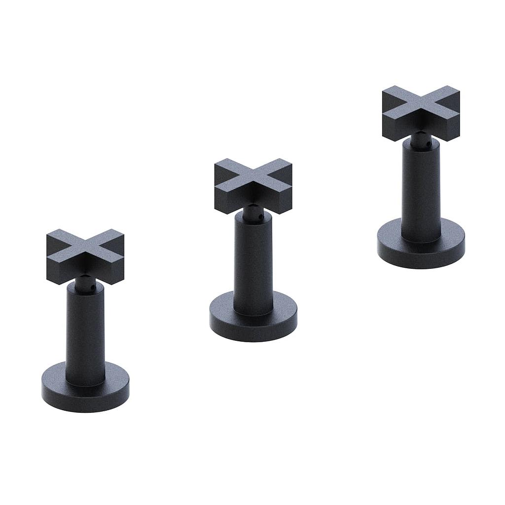 [23907] GRIFERÍA BIDET BICOMANDO LOOK CRUZ NEGRO - HIDROMET - 10 AÑOS DE GARANTÍA [31102NEGR]