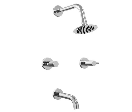 [24009] GRIFERÍA DUCHA BICOMANDO SIN TRANSFERENCIA JET CROMO - HIDROMET - 10 AÑOS DE GARANTÍA [03704CRCR]