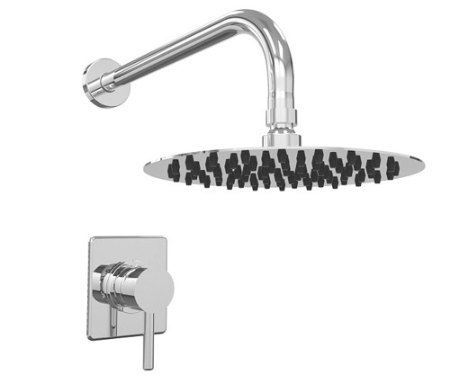 [24130] GRIFERÍA DUCHA EMBUTIDA MONOCOMANDO SIN TRANSFERENCIA VECTOR CROMO - HIDROMET - 10 AÑOS DE GARANTÍA [42104CRCR]