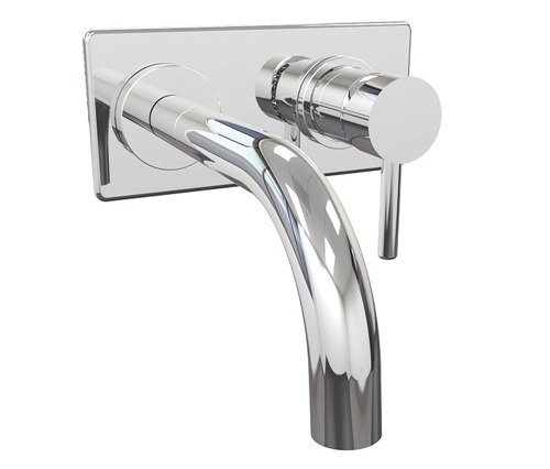 [24136] GRIFERÍA LAVATORIO DE PARED MONOCOMANDO VECTOR CROMO - HIDROMET - 10 AÑOS DE GARANTÍA [42180CRCR]