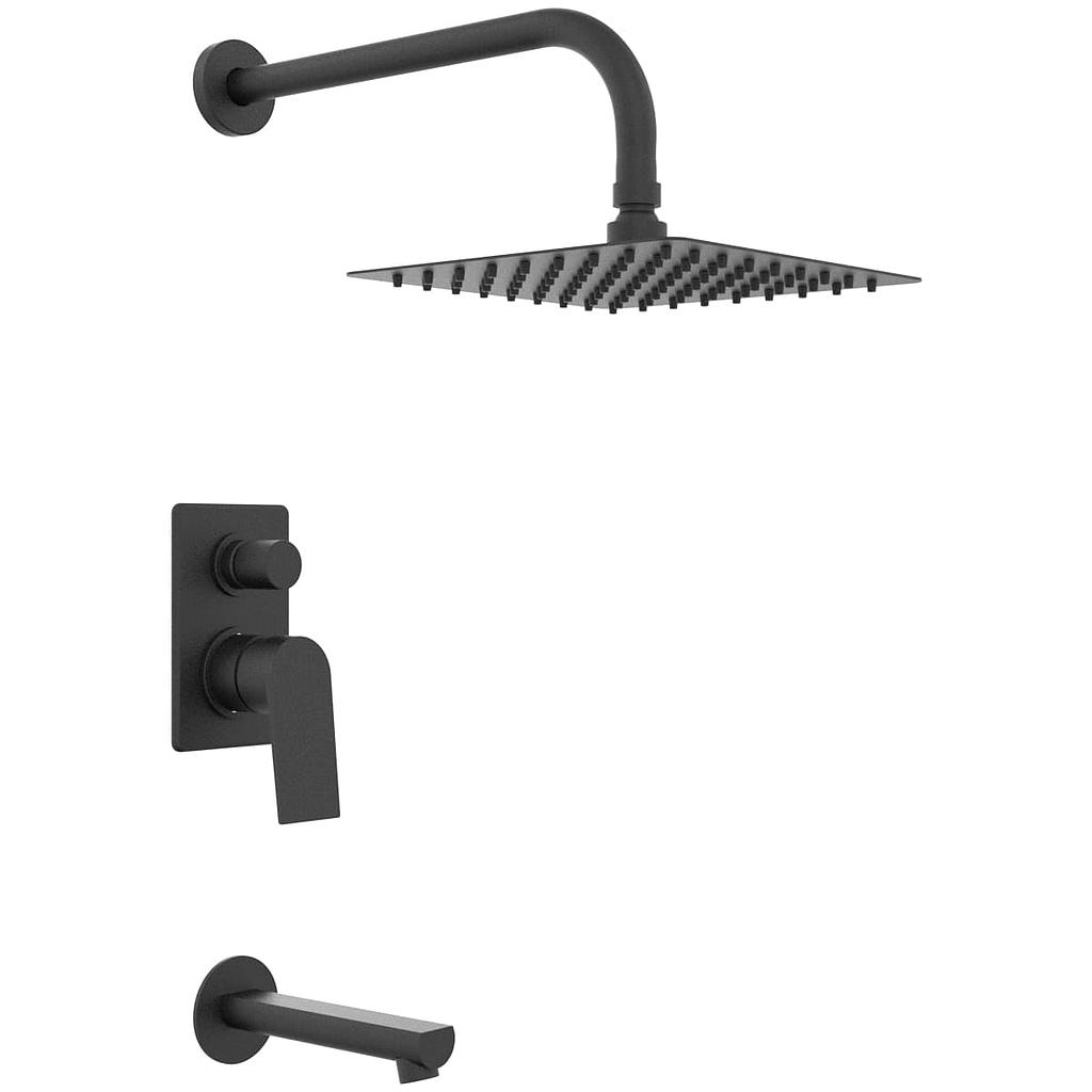 [24171] GRIFERÍA DUCHA EMBUTIDA MONOCOMANDO CON TRANSFERENCIA RAPTOR NEGRO - HIDROMET - 10 AÑOS DE GARANTÍA [9403NEGR]