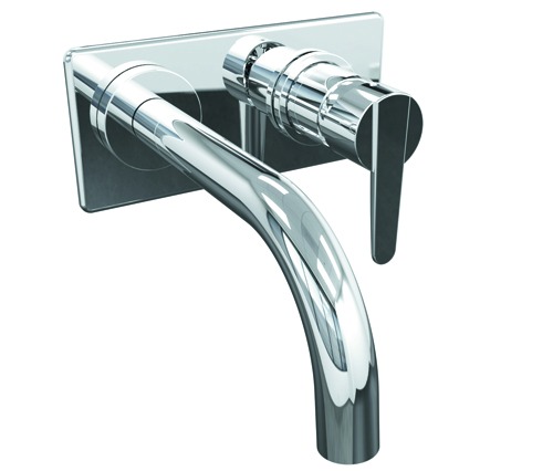 [24176] GRIFERÍA LAVATORIO DE PARED MONOCOMANDO FLAT CROMO - HIDROMET - 10 AÑOS DE GARANTÍA [08480CRCR]